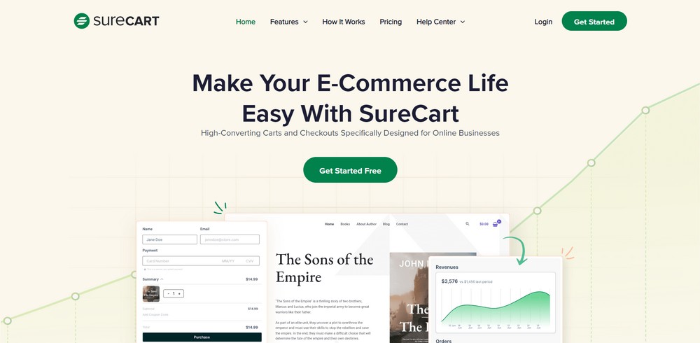 Soluzione di e-commerce SureCart per WordPress