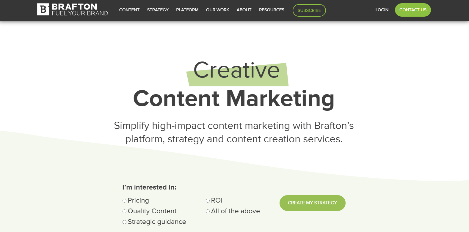 Brafton: marketing de contenido creativo