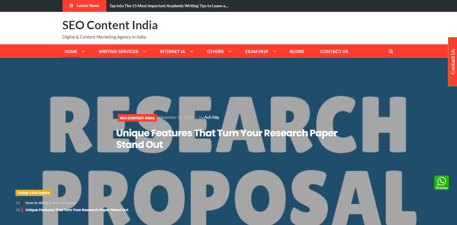 SEO Content India: Indiens bestes Unternehmen für Content-Writing-Dienstleistungen