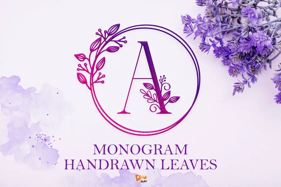 Monogramm handgezeichnet -