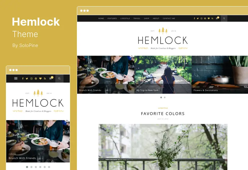 Hemlock 主题 - 响应式博客 WordPress 主题