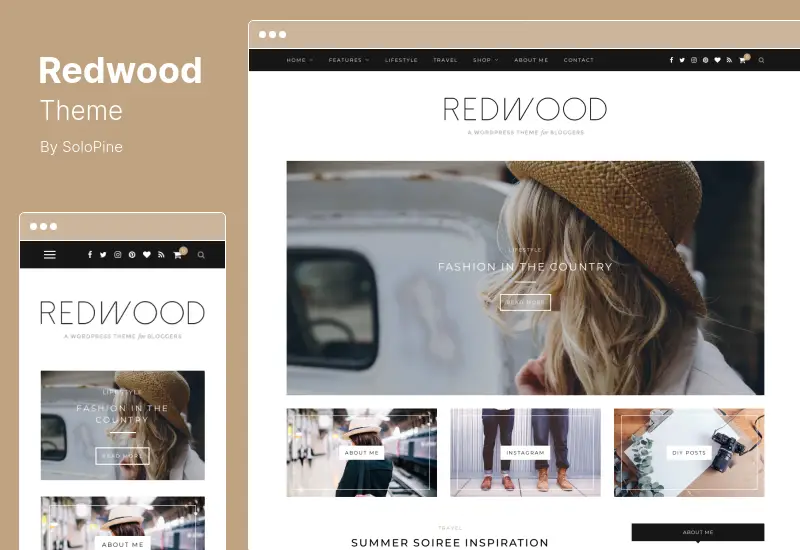 Redwood Theme - Un tema de WordPress para blog receptivo