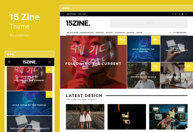 15Zine-Theme – Magazin, Zeitung, Blog, Nachrichten, WordPress-Theme