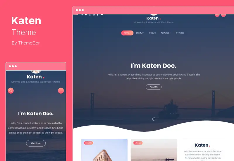 Katen Theme - тема WordPress для блогов и журналов