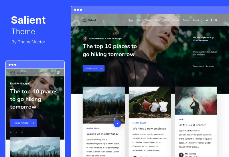 Salient Theme - Creative Multipurpose & WooCommerce Theme