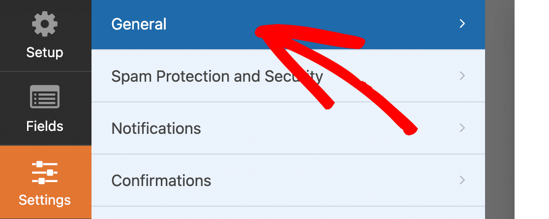 General form settings in WPForms