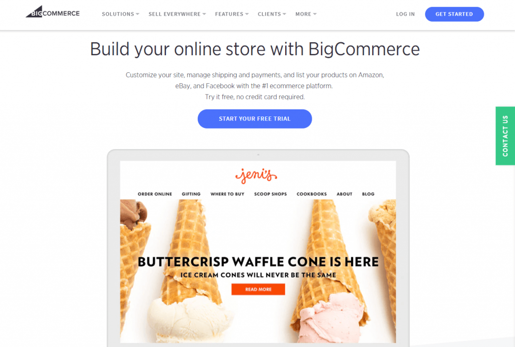 BigCommerce ホームページの概要 - 最高の電子商取引プラットフォーム