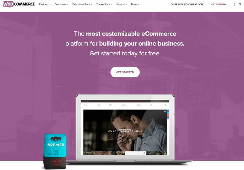 Panoramica della home page di WooCommerce: la migliore piattaforma di e-commerce