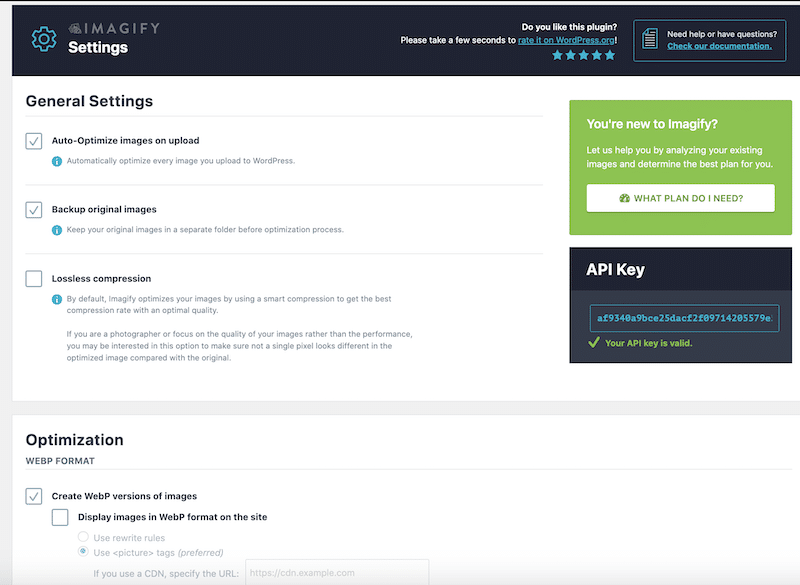 Optimisation d'images en masse et conversion WebP avec Imagify - Source : Imagify