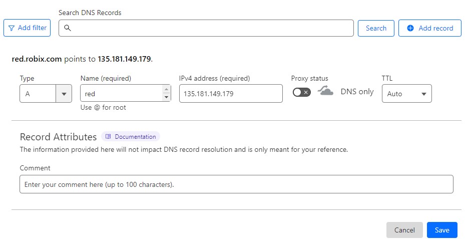 Introduceți tipul, numele, adresa IP, activați/dezactivați starea proxy și faceți clic pe Salvare