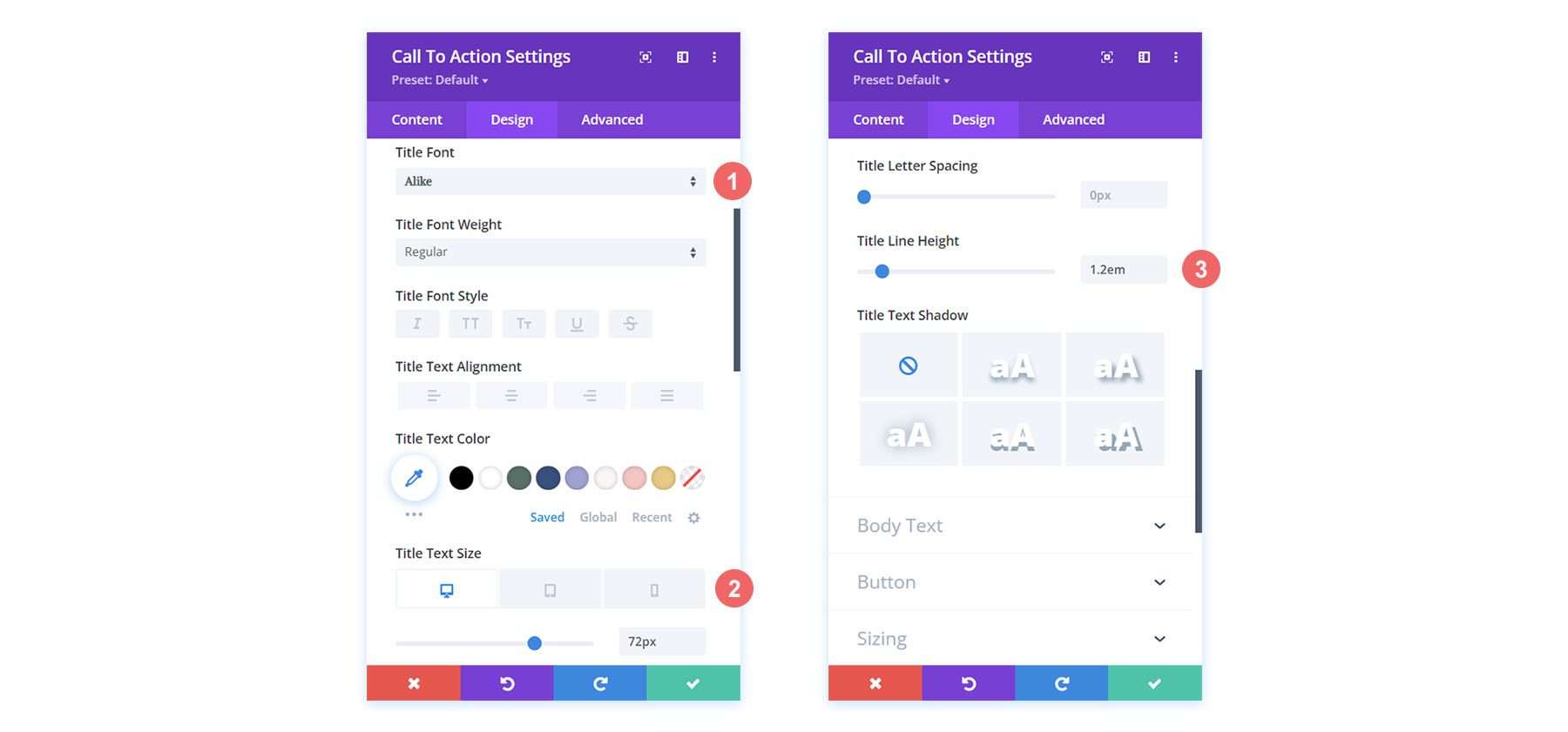 Estilos y configuración de fuente de título