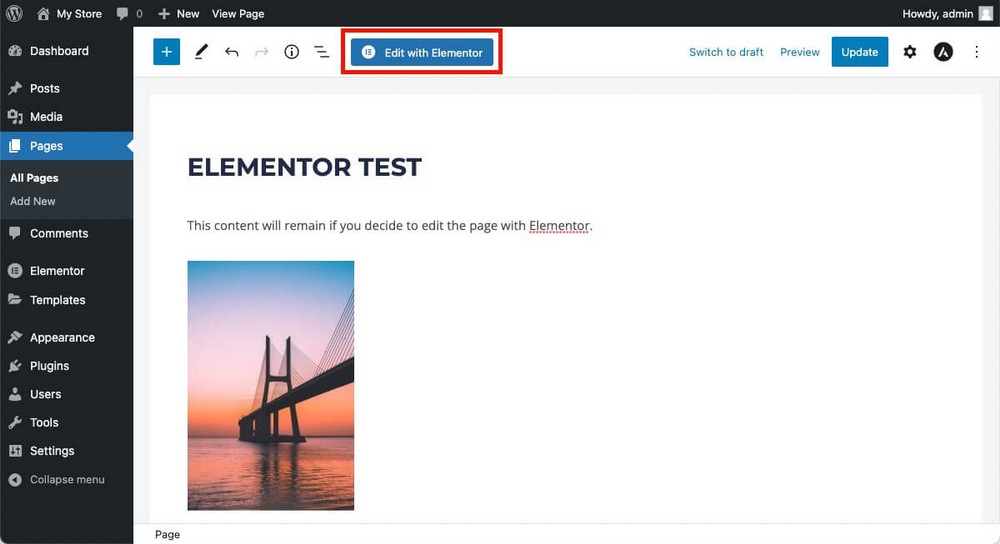 Comment éditer une page avec Elementor