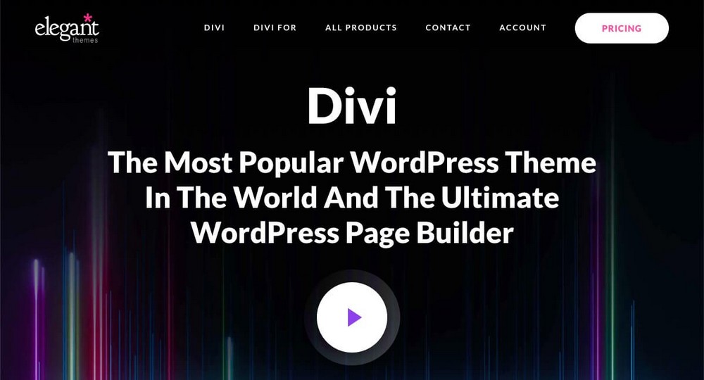 Home page di Divi