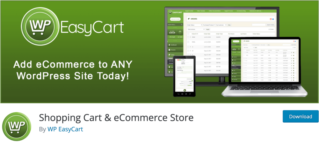 WordPress 購物車插件 - WP EasyCart