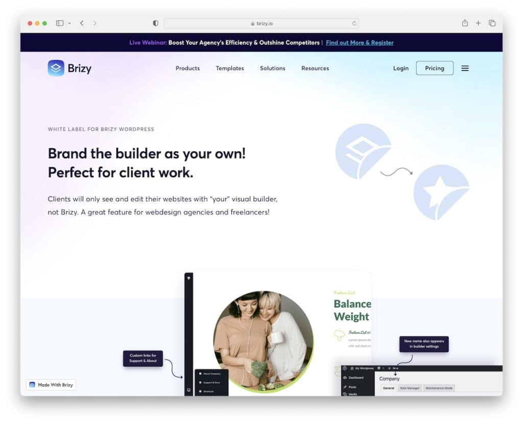 construtor de sites brizy white label