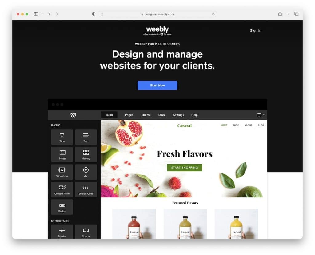 construtor de sites weebly white label