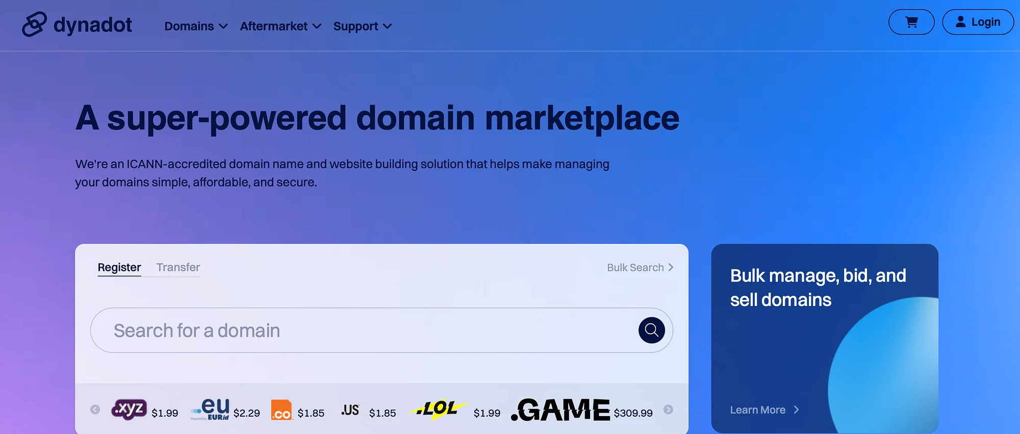 Dynadot — идеальная альтернатива Google Domains.