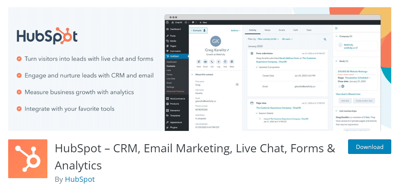 WordPress CRM Integration