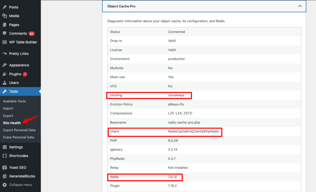 การตั้งค่าความสมบูรณ์ของเว็บไซต์ wordpress