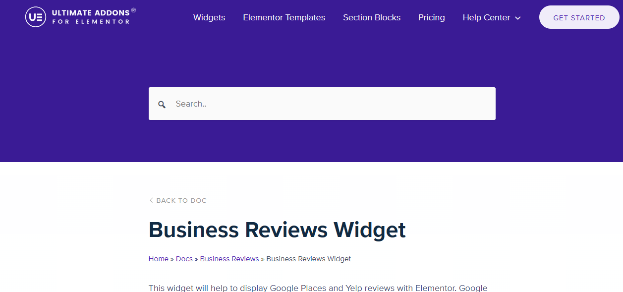 Elementor Widget di recensioni di Google