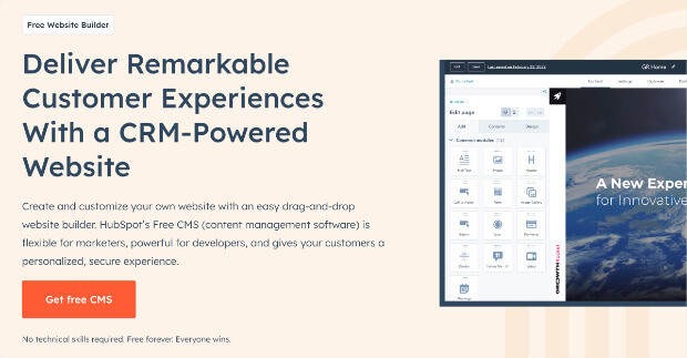 hubspot-เครื่องมือสร้างเว็บไซต์