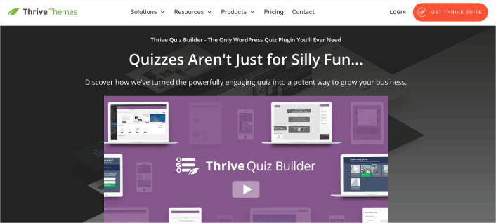 Thrive tem o melhor construtor de quiz para WordPress