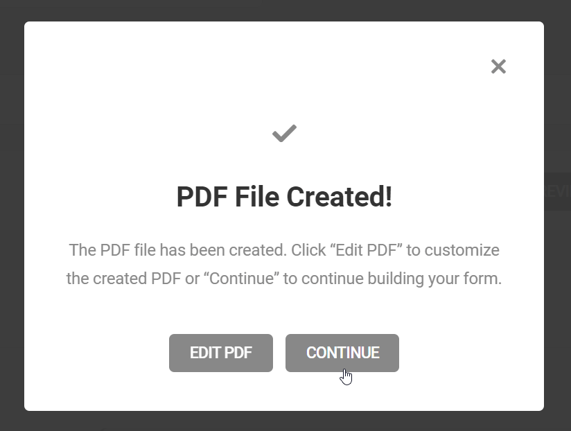 Forminateur PDF modal