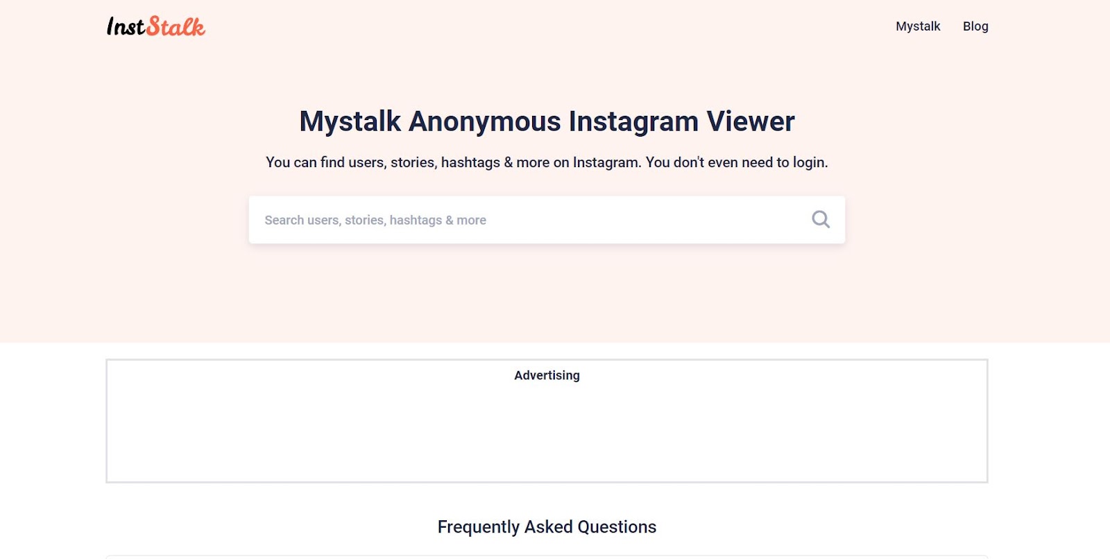 Mystalk-Homepage