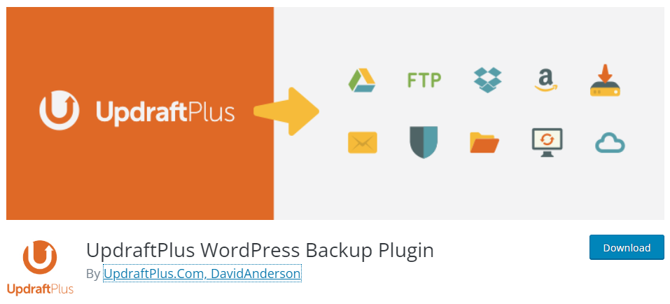 updraftplus - pencadangan wordpress ke google drive