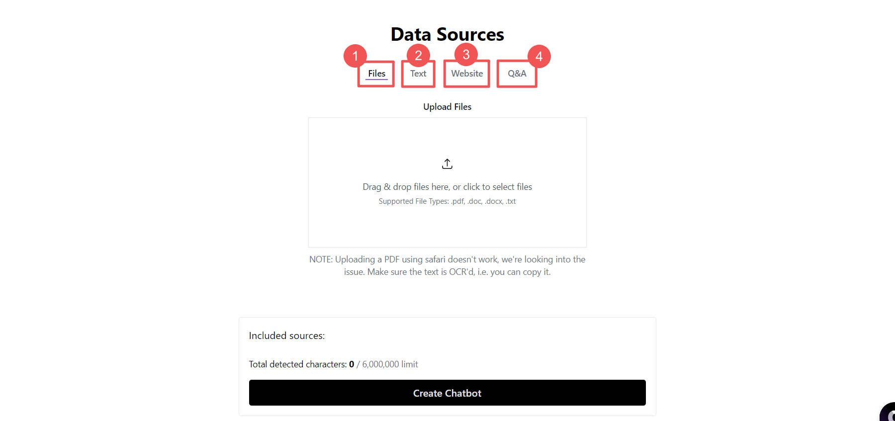 Tipe Data Pelatihan AI Chatbot WordPress Chatbase