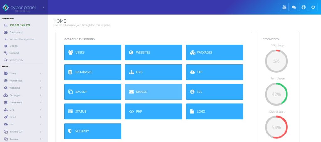 Painel CyberPanel