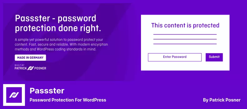 WordPress İçin Passster Şifre Koruması