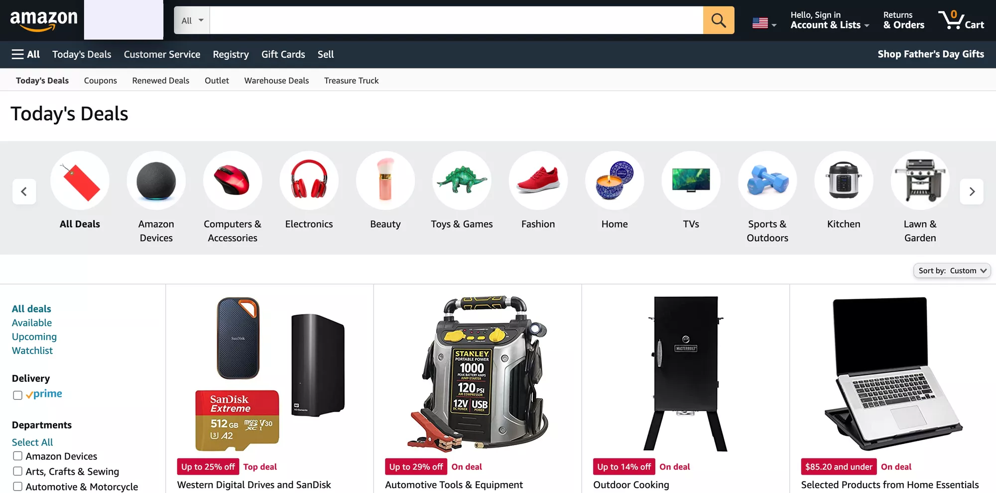 Amazon - salah satu pasar teratas di AS