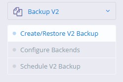 Crea/Ripristina backup