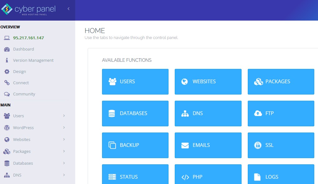 Cómo crear una copia de seguridad en Cyberpanel