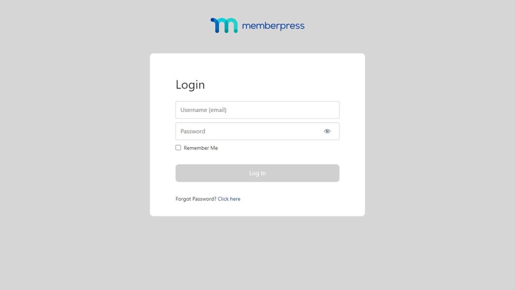 A página de login padrão do MemberPress