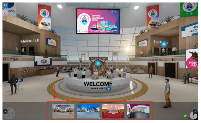 Galeria de cenas no tour virtual pelo campus