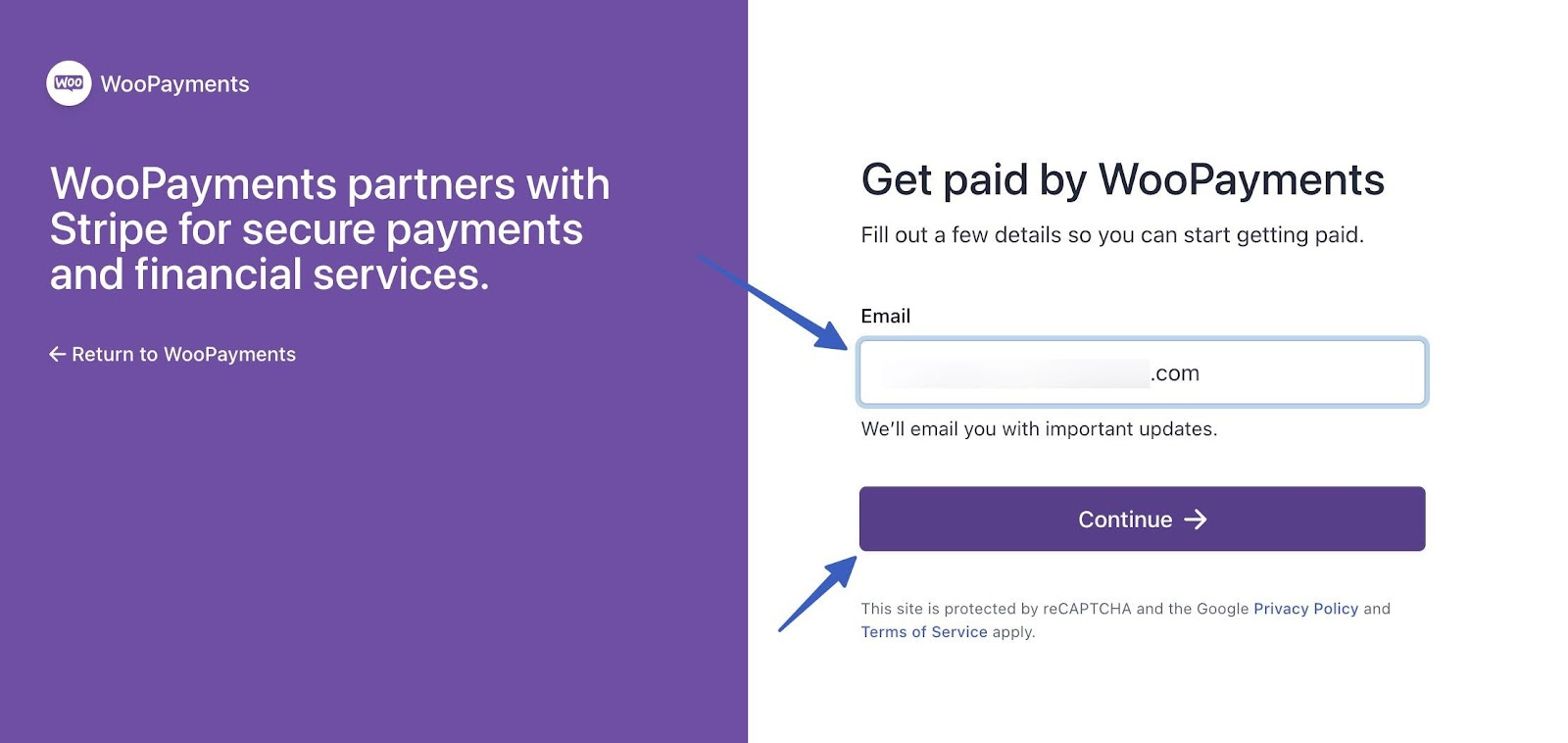 كيفية إعداد مدفوعات WooCommerce - بدء حساب.