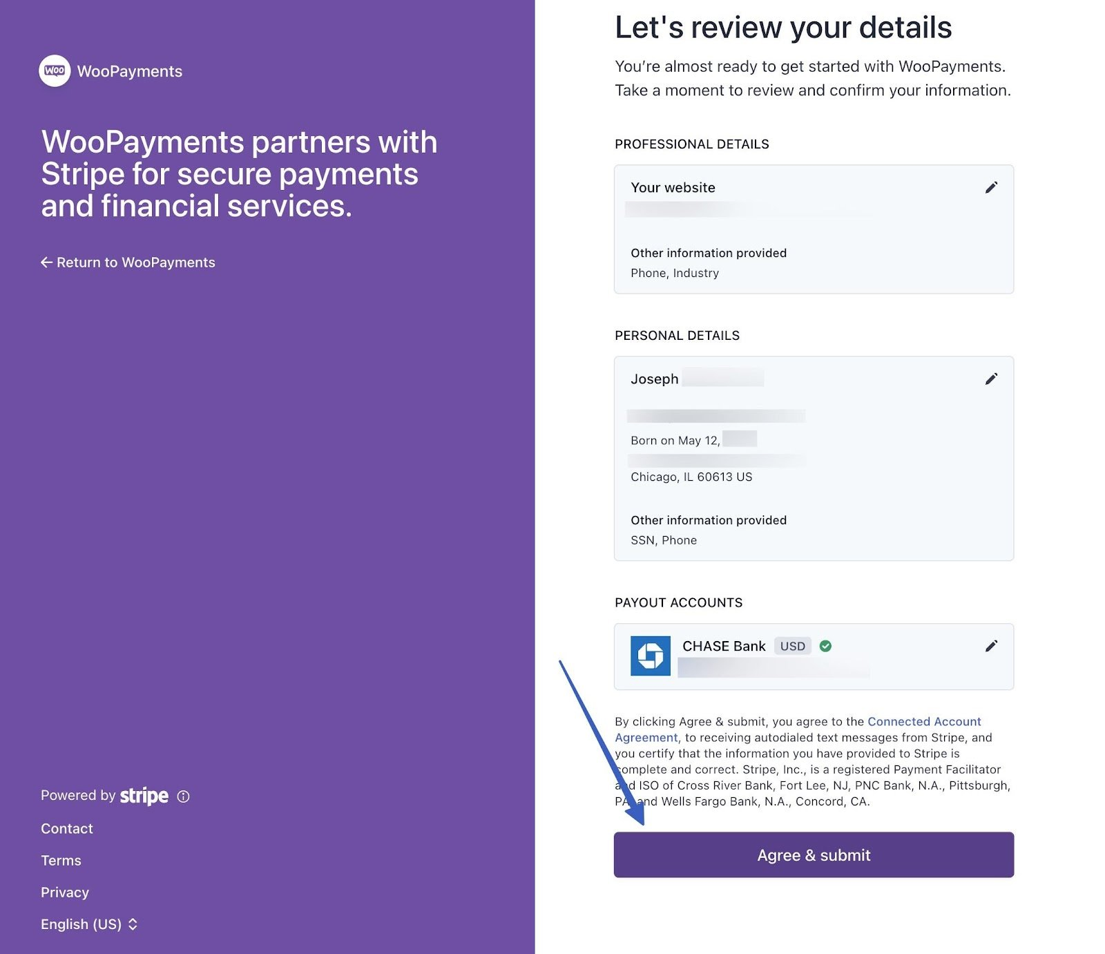 WooCommerce Payments の設定方法の詳細を確認します。