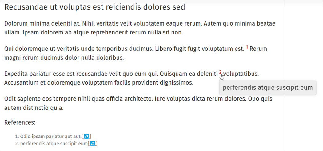 Notas al pie simplificadas: ejemplo de notas al pie.