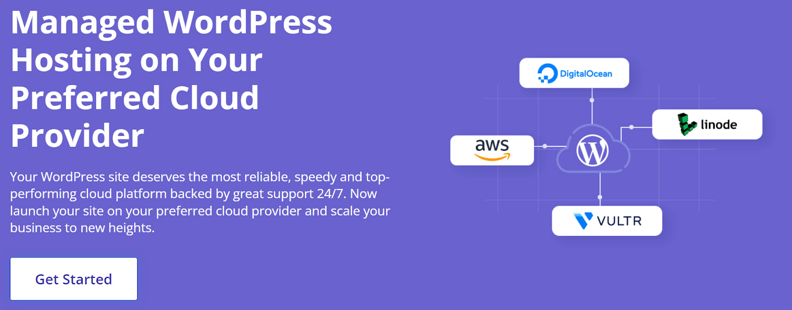 MilesWeb bietet verwaltetes WordPress-Hosting zusätzlich zu Ihrem bevorzugten Cloud-Dienstanbieter.