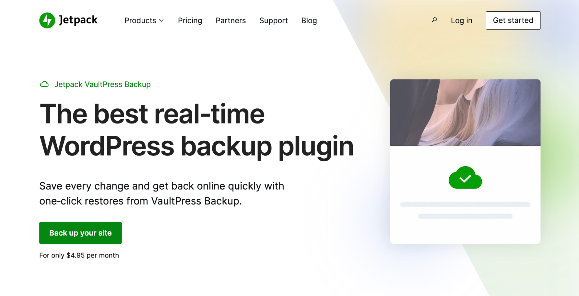 Используйте Jetpack Vaultpress Backup для хранения резервных копий за пределами офиса.