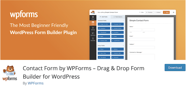 البرنامج المساعد للدفع WPForms لـ WordPress