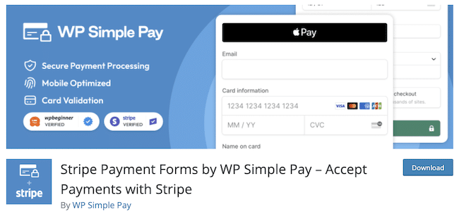 Плагин WP Simple Pay