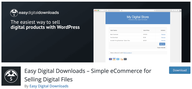 Easy Digital Downloads 用於銷售數字產品的支付插件