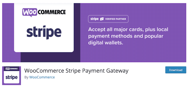 البرنامج المساعد لبوابة الدفع WooCommerce Stripe