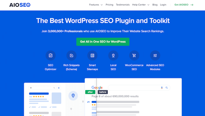 The All In One SEO (AIOSEO) WordPress plugin