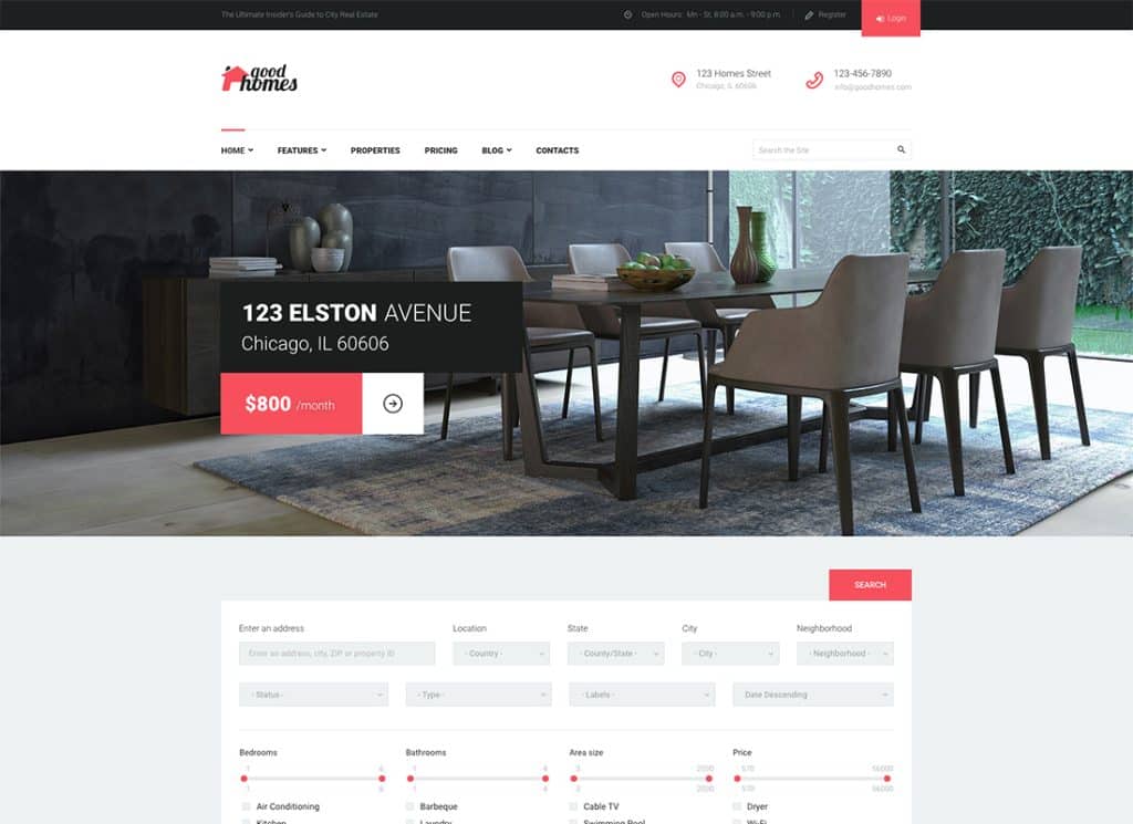 Good Homes – Immobilien-WordPress-Theme