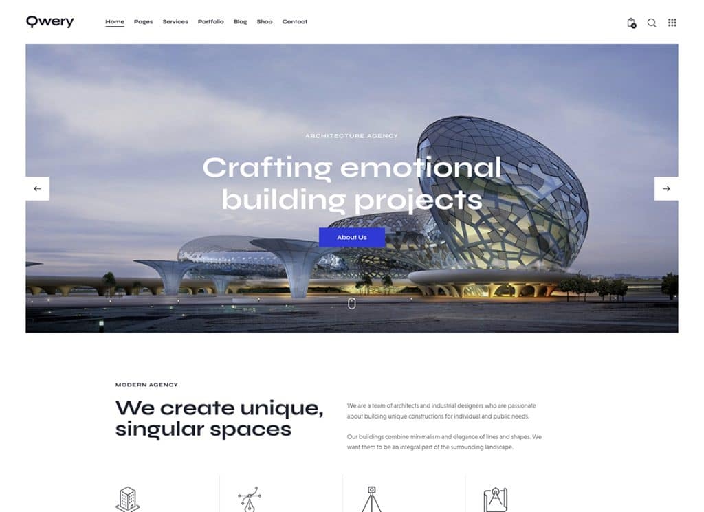 Qwery - موضوع WordPress وWooCommerce متعدد الأغراض للأعمال