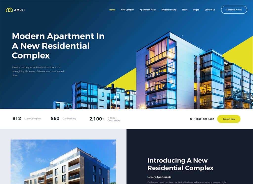 Amuli – WordPress-Theme für den Immobilien- und Immobilienmarkt